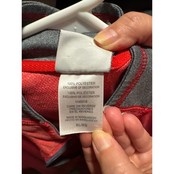 NHL Chicago Blackhawks Pullover 1/4 Zip Up Coral Gray XL/XG Long Sleeve - Picture 9 of 11